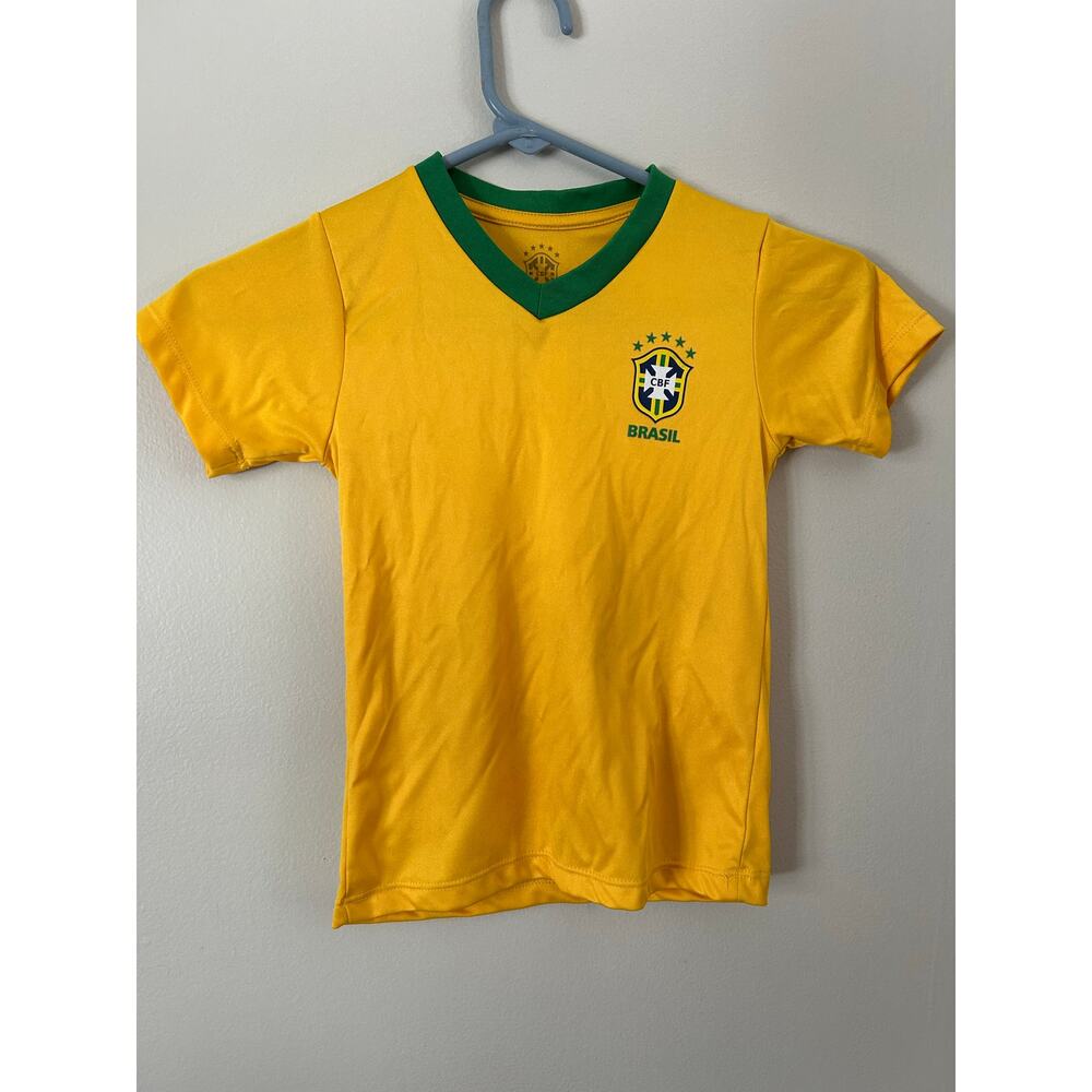 Brazil Fan Kids Soccer Jersey – Non-Official Brasil CBF Shirt, Youth